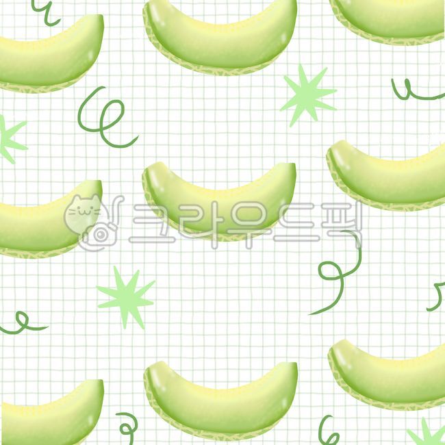 메론,과일패턴,포장지,패턴일러스트,예쁜패턴,패턴