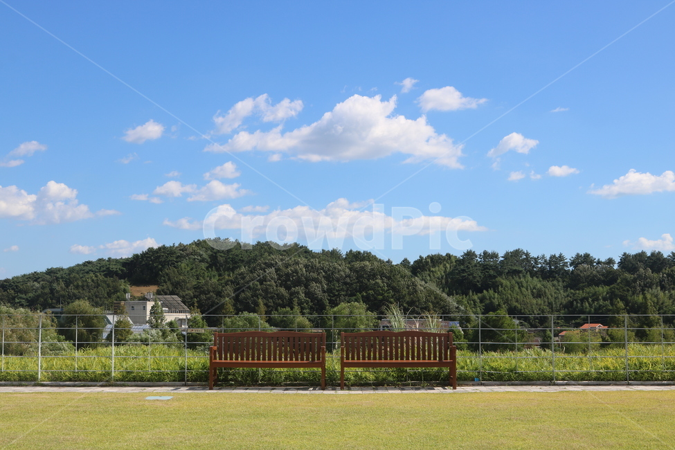 하늘,의자,들판,배경,나란히,낭만,가을,field