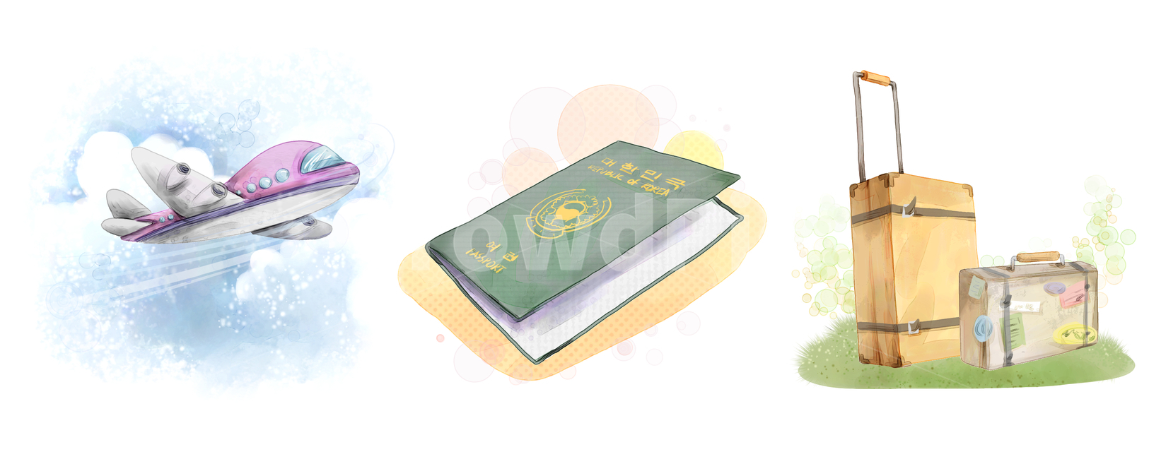 여행,여행가방,잔디,비행기,휴가,여름,여권,추억,바캉스,일러스트,하늘,공항,가방,해외여행,바람,아이콘,삽화,그래픽,일러스트레이션,graphic,illustration