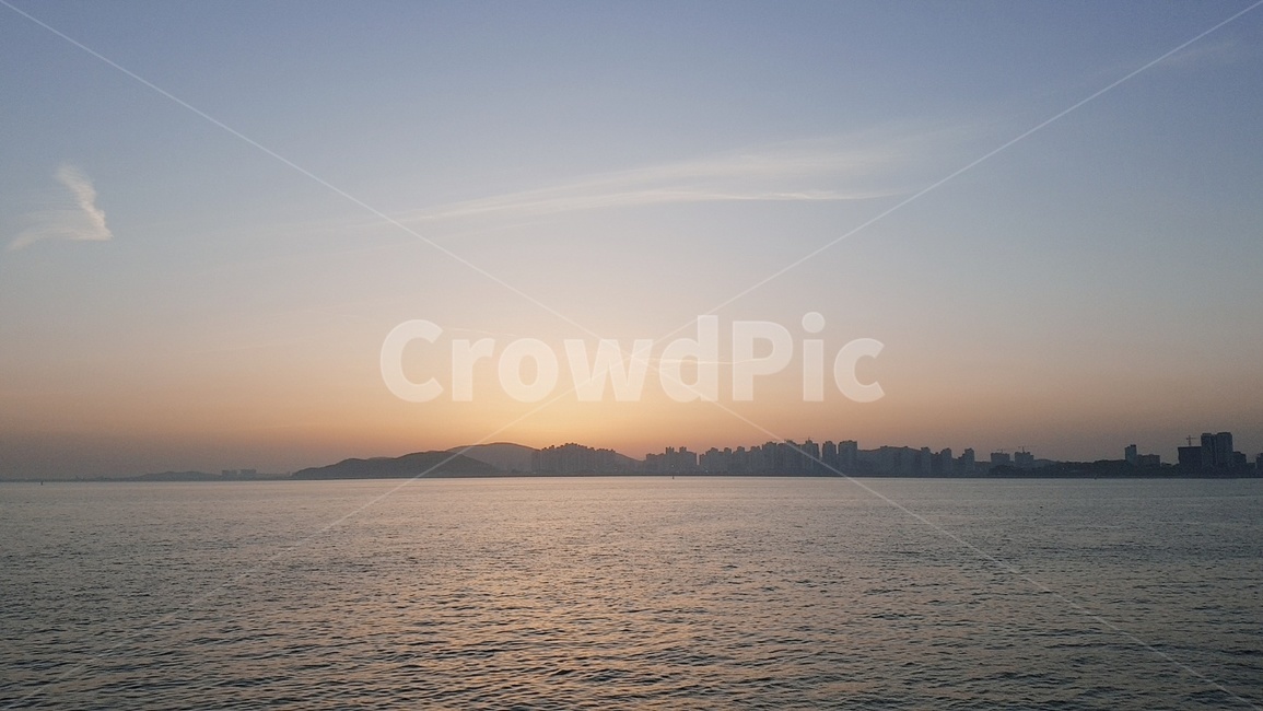 일몰,풍경,하늘,바다,경치
