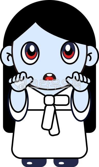 귀신,처녀귀신,공포,호러,캐릭터,귀신캐릭터,무서운,한복