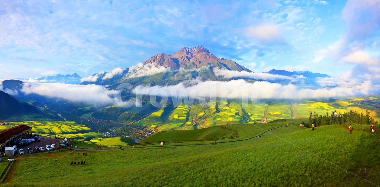 중국,청해성,탁얼산,탁얼산운해,탁얼산유채밭,유채밭,경치,경관,풍경,mountainrange,산맥,outdoors,옥외,nature,자연,mountain,산,자연,풍경,nature,landscape
