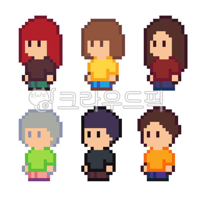 캐릭터,픽셀아트,2d,캐주얼,사람일러스트,귀여운,인간,사람,굿노트스티커,스티커,픽셀,pixel,누끼,png,픽셀캐릭터,픽셀여자,픽셀남자,레트로,2등신