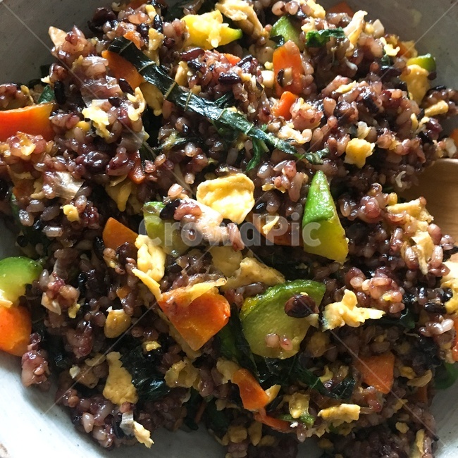 음식,볶음밥,요리,맛있는,알록달록,호박,당근,계란,밥,식사,깻잎