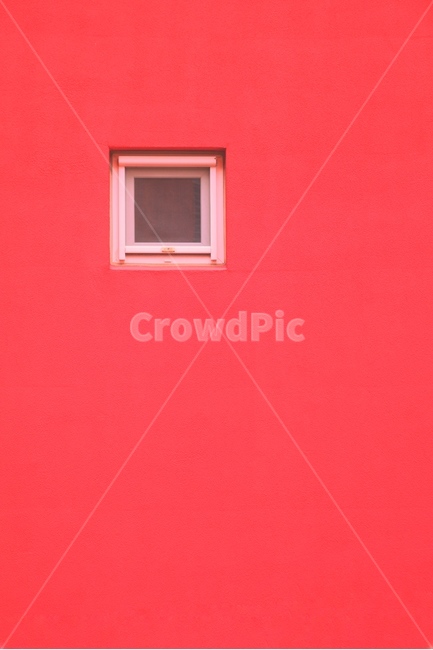 red,window,창문,벽,simple,빨강,색깔,색상,색채,색감,color sense,color sensitivity,feeling of color,건축물,건물외관,exterior,building,structure,architecture,construction