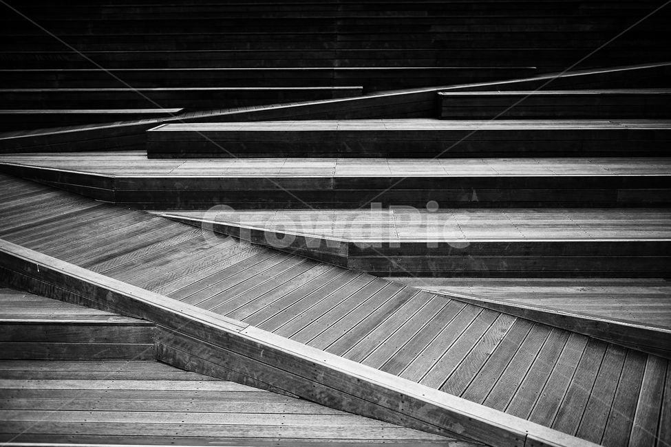 Euljiro,Seun Shopping Center,wooden railing,black and white sensibility,stairs,Handrail