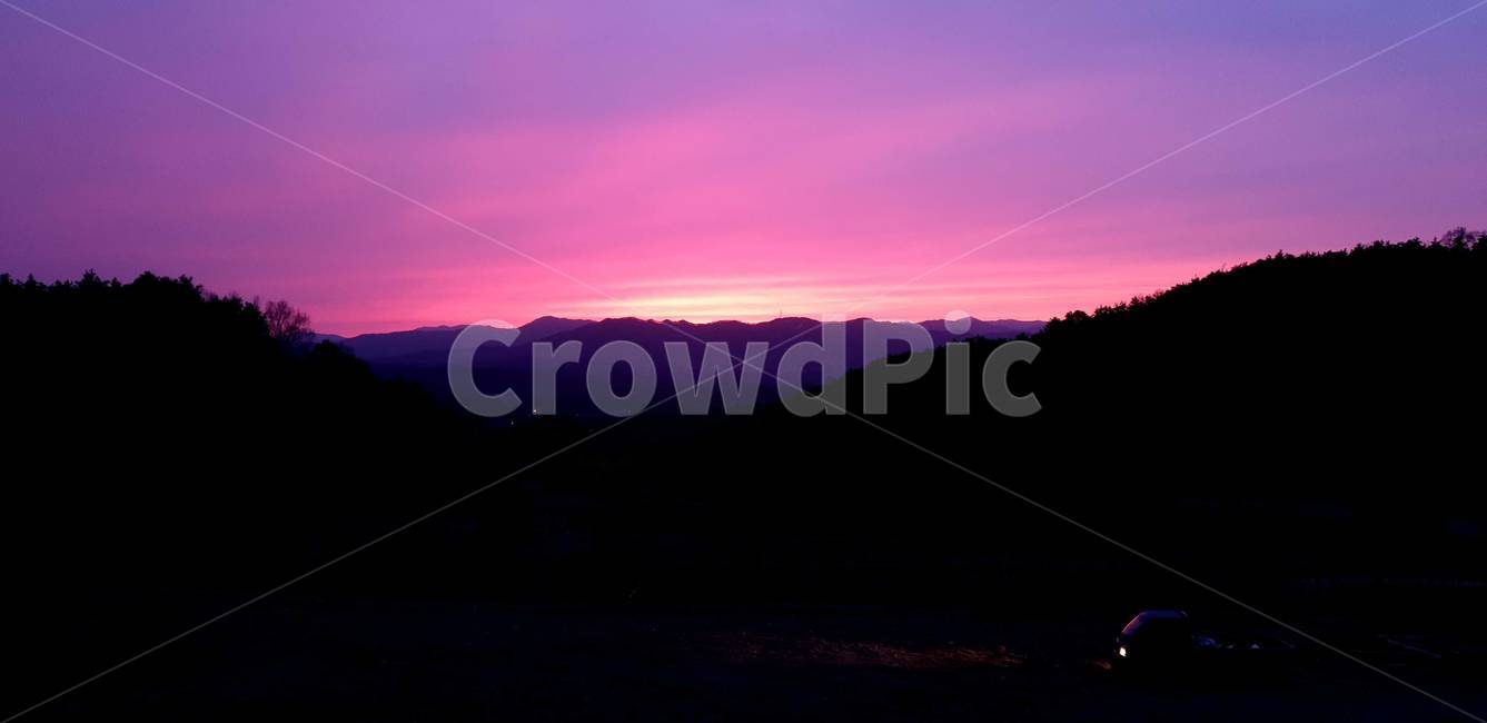 노을,해,sunset,풍경,자연,숲,보라빛