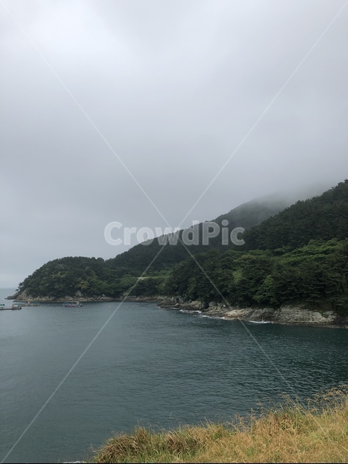 바다,자연,안개,흐림,산,거제도,자연,풍경,nature,landscape,promontory,곶,outdoors,옥외,water,물