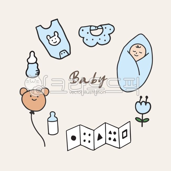 일러스트,아기용품,딸랑이,겉싸개,아기컵,손싸개,턱받이,아기장난감,아기공,baby,아기,갓난아기,출산,출산용품,유아,영아