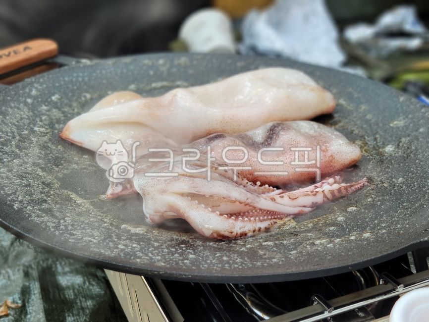 오징어,캠핑,그릴,오징어버터구이,버터,오징어구이,오징어요리