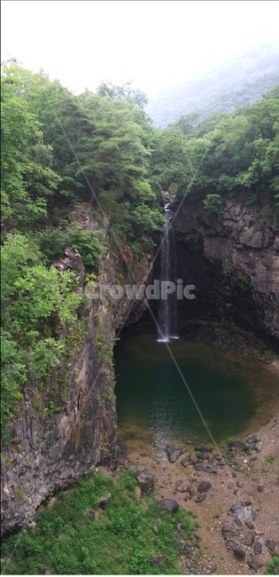 연천,폭포,바위,나무,경치,배경,풍경,자연