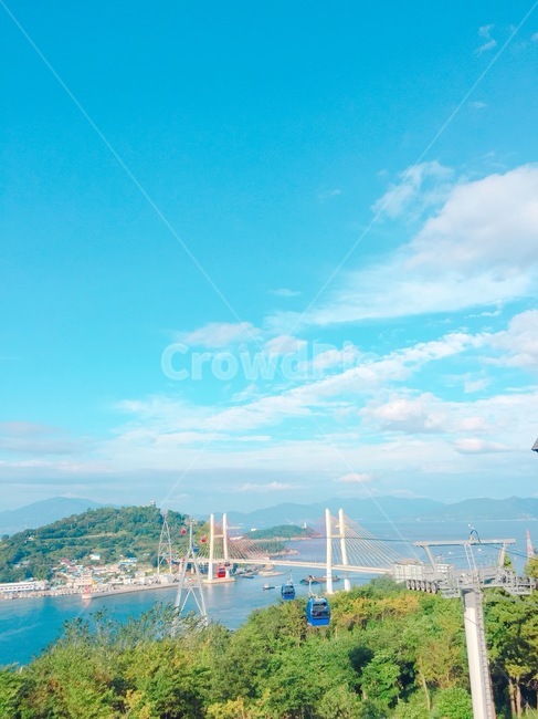여수,해상케이블카,바다,하늘,다리,산,cablecar,sky,mountain,sea,river