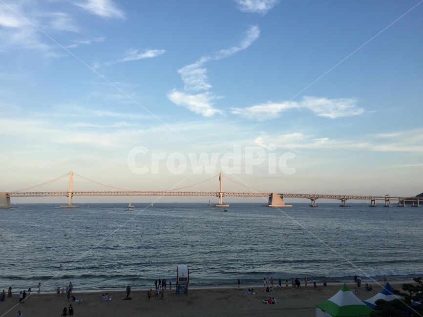 바다,beach,bridge,다리,광안리,광안대교