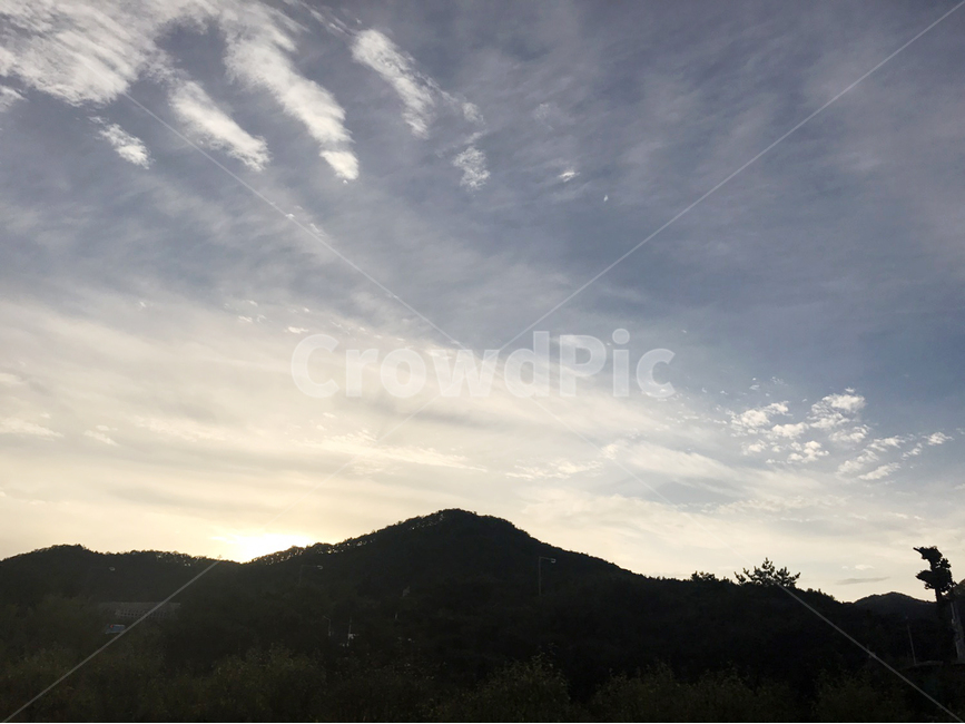 하늘,노을,해,산,구름,자연,풍경,nature,landscape,outdoors,옥외