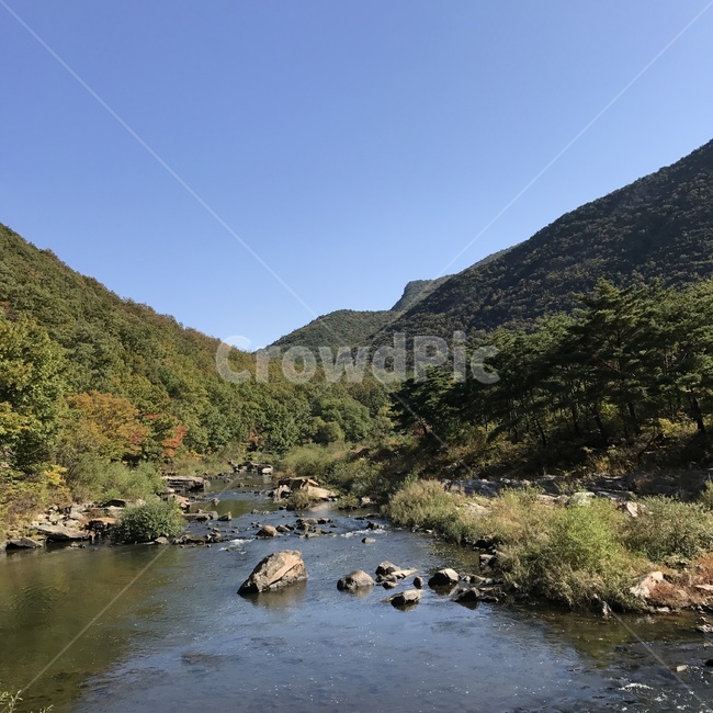 산,강,하늘,물,계곡