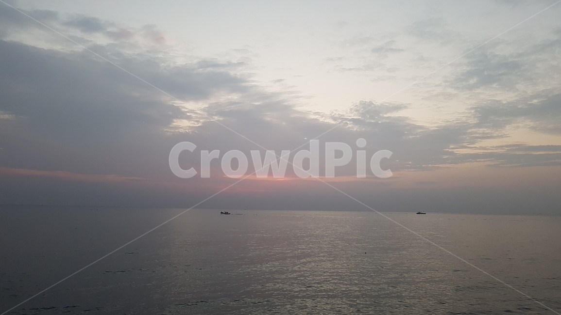 바다,하늘,붉은빛,풍경,아침,일조,배,ship,peace,자연,풍경,nature,landscape,outdoors,옥외,sky