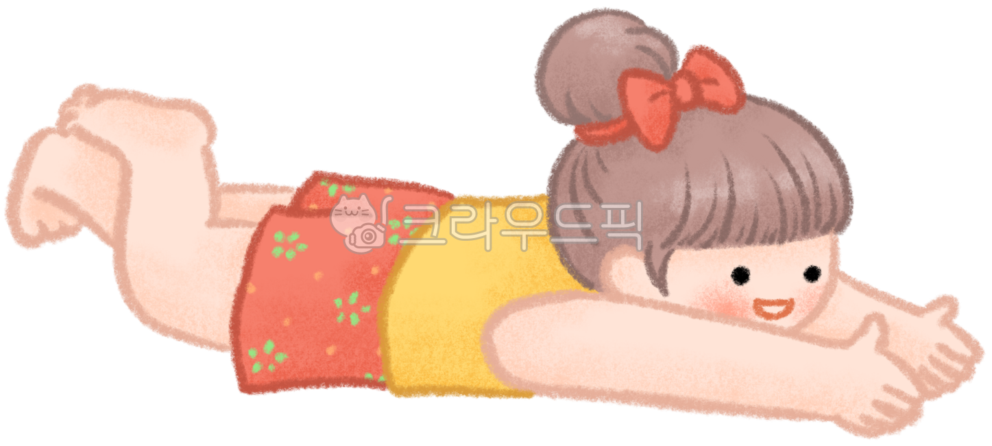 그림,일러스트,손그림,색연필그림,예쁜,귀여운,여름,어린이,사람,반바지,놀이,즐거운,감성,핸드드로잉,따뜻한,png,크레파스그림,여자,여자아이,여아,여자어린이,엎드려있는,편안한,맨발