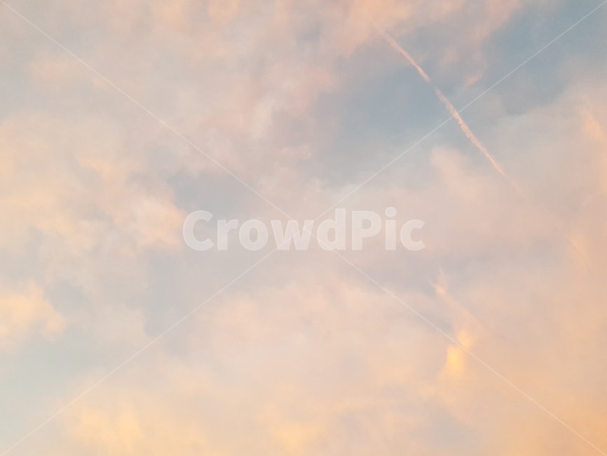 노을,석양,구름,비행운,하늘,cloud,sky