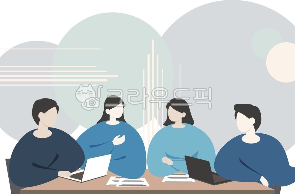 회의,회의하는사람들,팀회의,팀워크,협업,직장인,사무실,오피스,비즈니스,업무,토론,대화,프로젝트,회의장면,직장,동료,직장생활,회의일러스트,팀작업,그룹회의,비즈니스회의,사무실풍경,아이디어회의,문서,노트북,일러스트,플랫디자인,업무협의