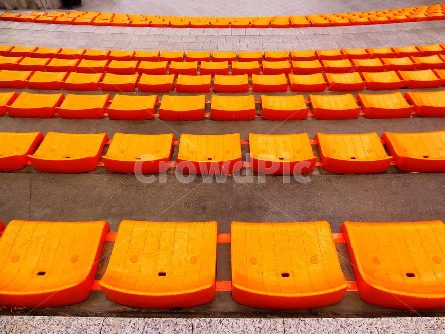 의자,chair,주황색,패턴,배열,정렬,플라스틱,수평,가로,plastic,pattern,재료,material