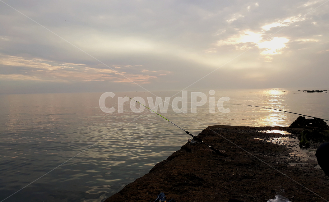 낚시,낚시대,fishing,바다,ocean,sea,수평선,하늘,바다낚시,자연,자연경관,구름,곶,경관,풍경,landscape,sunset