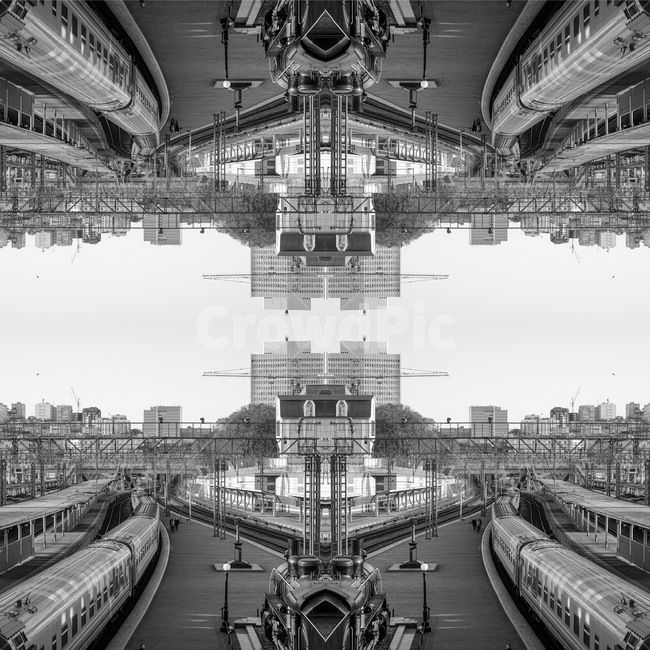 합성,기차,흑백사진,철길,train