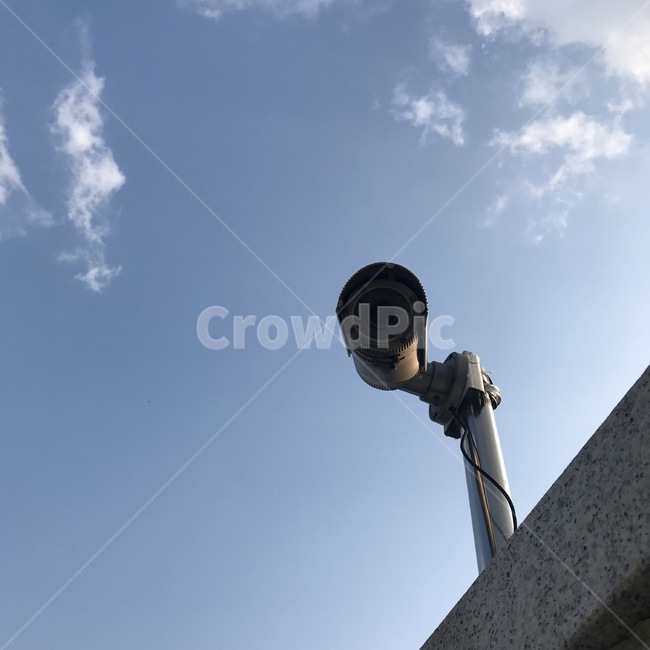 감시,cctv,렌즈,안전,촬영,하늘,구름