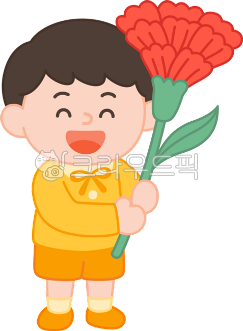 Parents' Day,Teacher's Day,Carnation,Kindergarten Carnation,Thank You Illustration,Children's Illustration,Kindergarten Student,Children's Day,Educational Content,Thank You Card