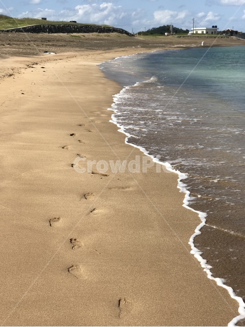바다,광치기해변,제주도,발자국,모래사장,해변,바다,beach,sea