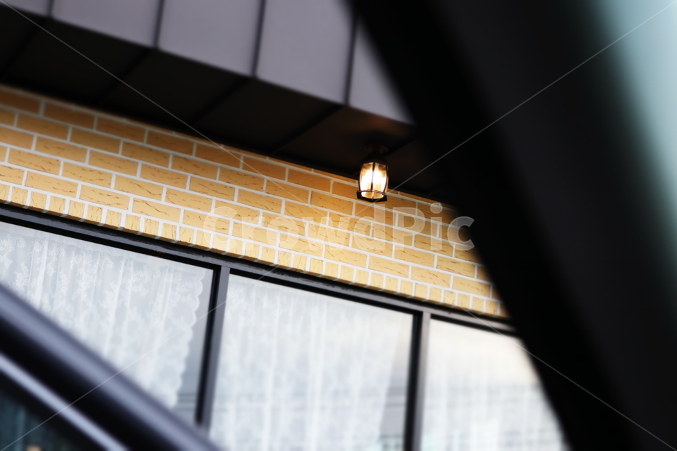 카페,차,벽돌,불빛,유리
