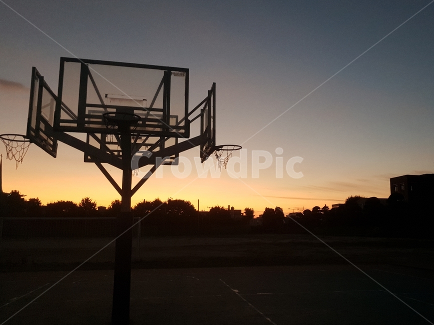 노을,sunset,가을,농구대,야경,분위기,스포츠,레저,운동,sports,leisure,exercise