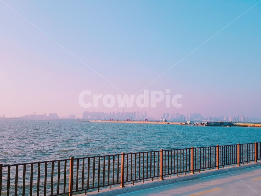 오이도,해안도로,바다분위기,파스텔하늘,연보라,연분홍,색깔,색상,색채,색감,color sense,color sensitivity,feeling of color