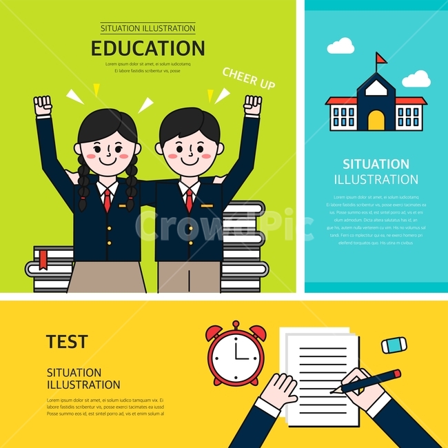 학생,연필,시계,지우개,학교,책,교육,교육,학교,공부,education,learning,study,school,그래픽,일러스트레이션,graphic,illustration