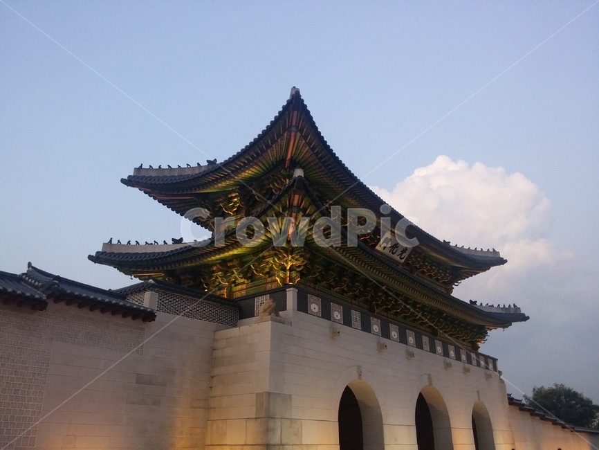 건축물,건물,shrine,임금,궁,대문,경복궁,야경