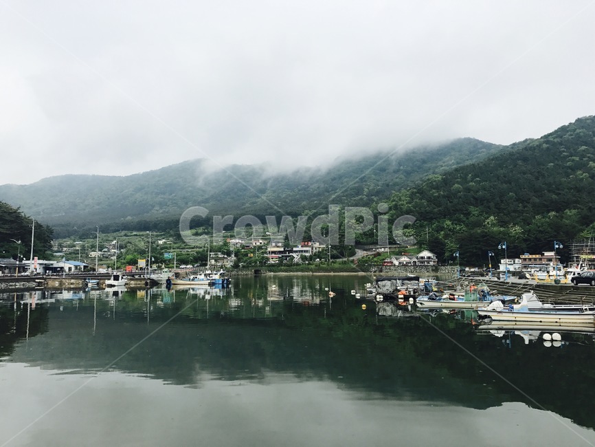 시골,바다,산,구름,하늘