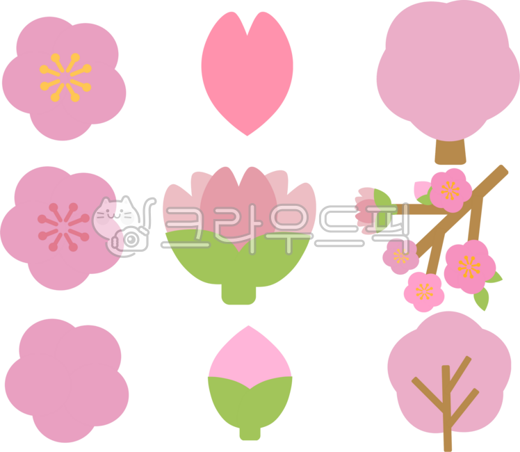 벚꽃, 꽃, 봄꽃, 분홍벚꽃, 핑크색벚꽃, 사진,이미지,일러스트,캘리그라피 - Sea작가