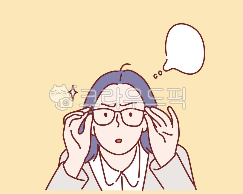 지켜보는,쳐다보는,응시하는,집중하는,노려보는,안경,잡고있는,뭐해,감시,집중,안목,여자,회사원,직장인,상사,선배,뚜렷한,상상,사람,손,일러스트,삽화,illustration,businesswoman,woman,female,observation,watch