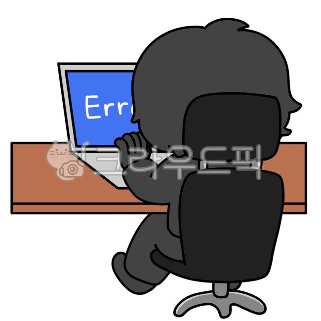 귀여운,귀여움,귀염,깜찍,그림,일러스트,피곤함,피로함,피곤,피로,지침,블루스크린,일,피곤한직장인,직장인