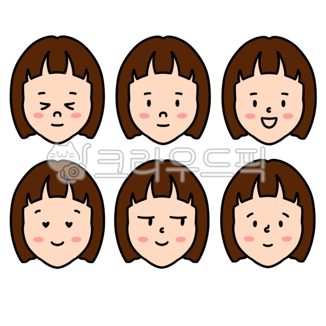 소녀,여자아이,얼굴표정,단발머리,여자,표정,얼굴