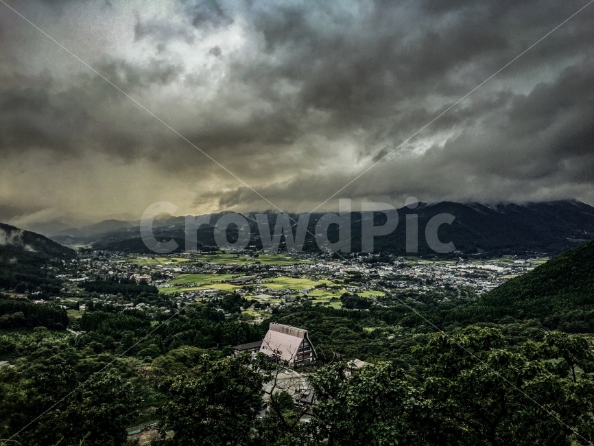 일본,풍경,시골,하늘,산,먹구름,구름,분지,집,경치,자연,풍경,nature,landscape,시골,마을,country,rural,town,해외,외국,세계,foreign,oversea,world,scenery,outdoors,옥외,aerial view,조감도