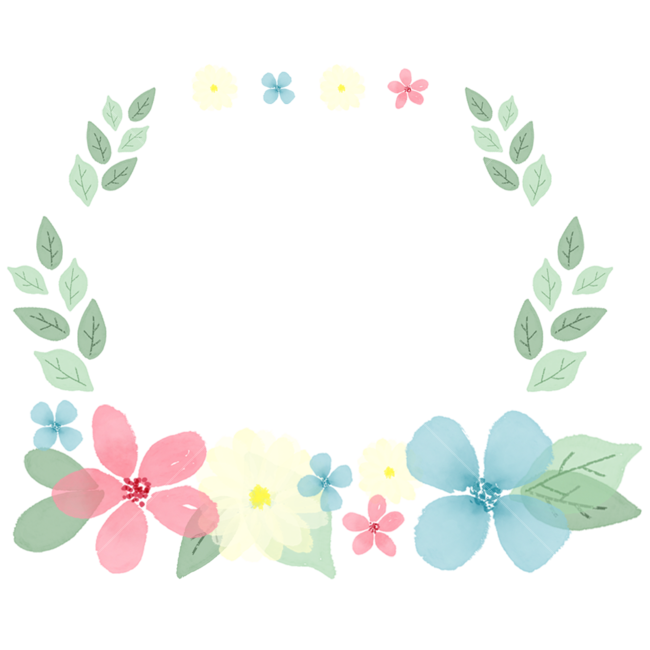 꽃,리스,일러스트,나뭇잎,장식,png,그림,수채화,봄,누끼,remove background