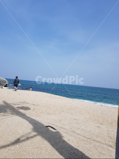 바다,백사장,파도,물,해변,깨끗한,맑은,오션,휴가