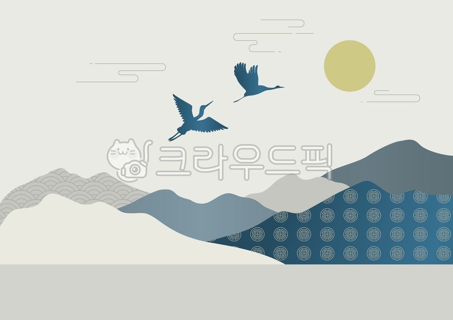배경,일러스트,일러스트레이션,그림,드로잉,백그라운드,새해,신년,패턴,문양,무늬,전통,전통문양,전통패턴,추석,한가위,정월대보름,대보름,설,설날,명절,벡터,한국,한국문화,한국전통,풍경,산,달,보름달,동물,새,두루미,기러기,구름,자연,scenery,colorful,outdoor,natural,blue,silhouette,animal,bird,crane,cloud,hill,sunset,sunrise,view,mountain,moon,abstract,backdrop,flat,newyear,midautumnfestival,chuseok,asian,asia,holiday,korean,korea,tradition,traditional,illustration,background,vector,landscape,wallpaper,nature,texture,graphic,pattern