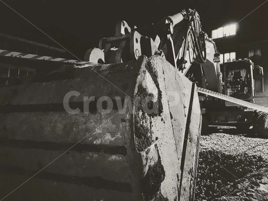 포크레인,공사,동네,흑백,모노톤,일상,색감,길거리,풍경,Poclain,construction,village,black,white,mono,daily,color,street,landscape,View,흑백,모노톤,monochrome,black and white,산업,industry,industrial,건설업,건축업,construction industry