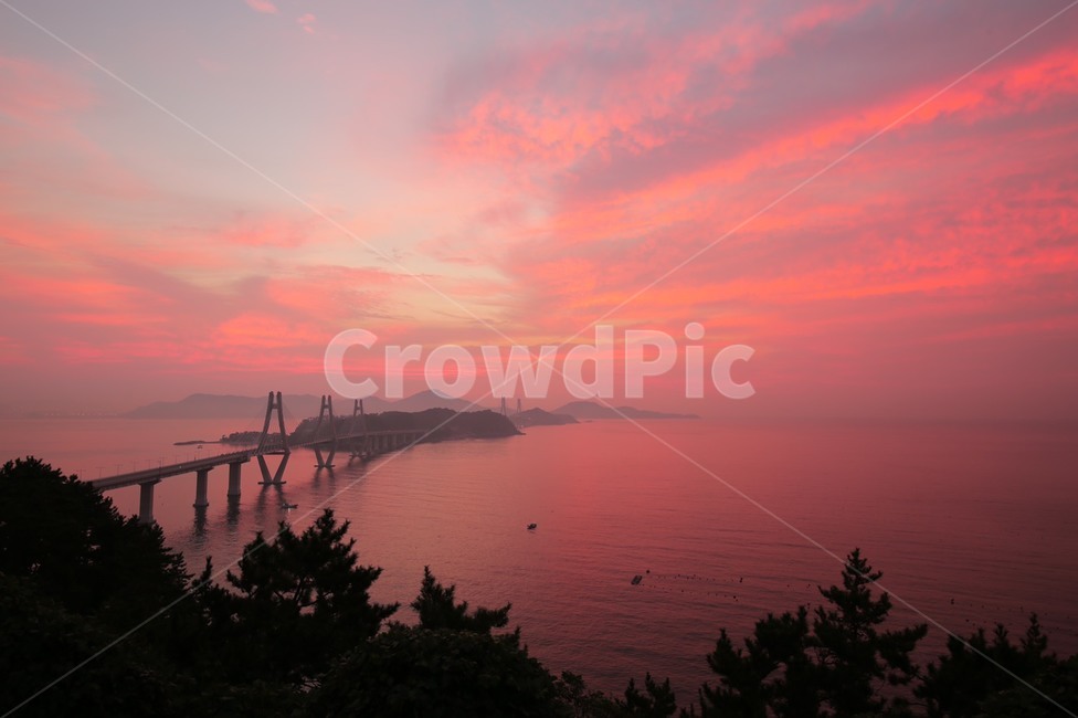 거가대교,일출,아침하늘,풍경,하늘,바다,구름,cloud,sea
