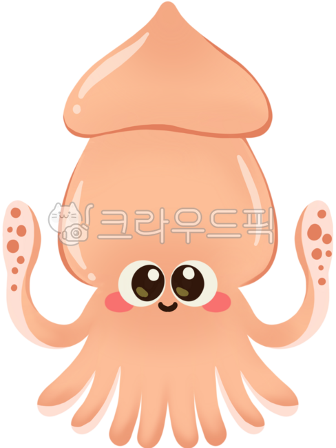 오징어,오징어캐릭터,바다,해산물,오징어그림