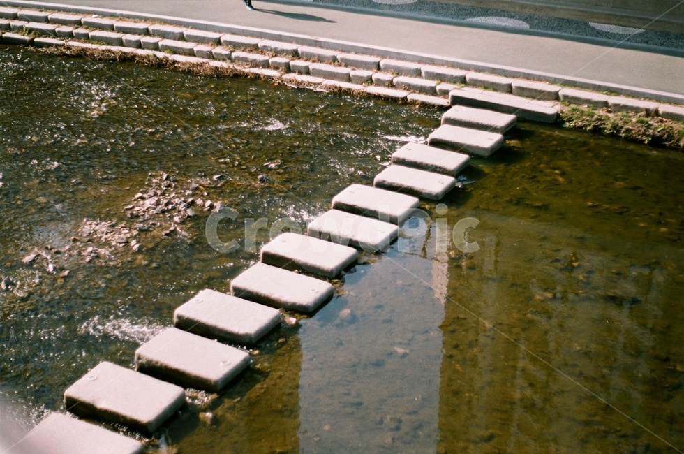 다리,강,돌다리,필름,필름카메라,빛,수면,수면에비친,감성,부산,자연,풍경,nature,landscape,flagstone,판석,path,통로,walkway,보도,slate,슬레이트