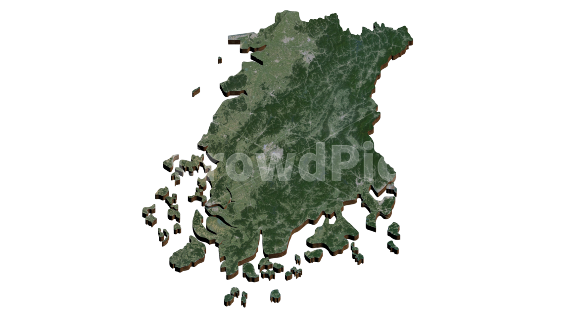 전라도,대한민국,한국,지도,3d,map,누끼,remove background