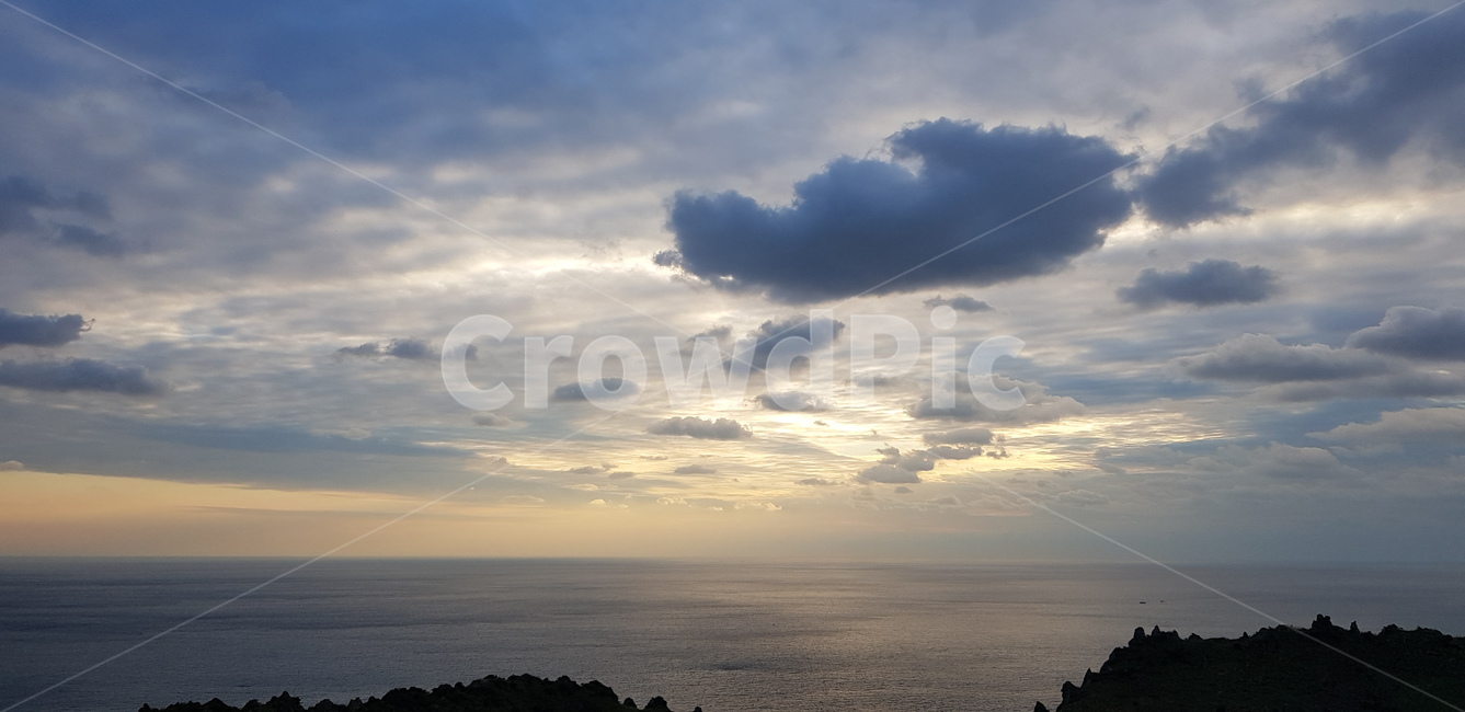 하늘,일출,일몰,구름,바다,자연,풍경,nature,landscape,outdoors,옥외,weather,날씨,sky,cloud,cumulus,적운