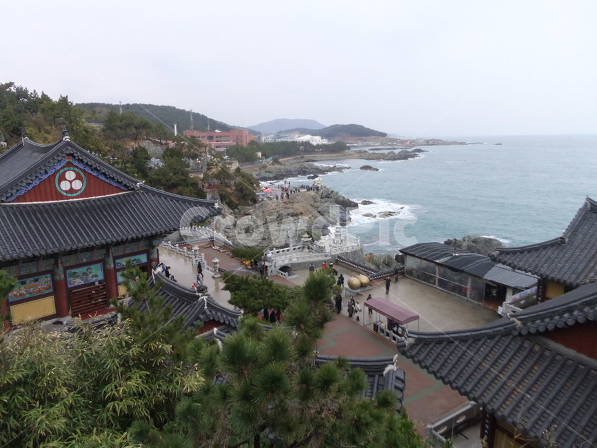 바다,부산절,부산용궁사,바닷가,수평선,절,파도